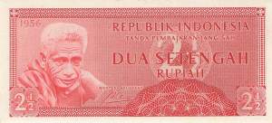 Indonesien 2  1/2 Rupiah 1956 p75